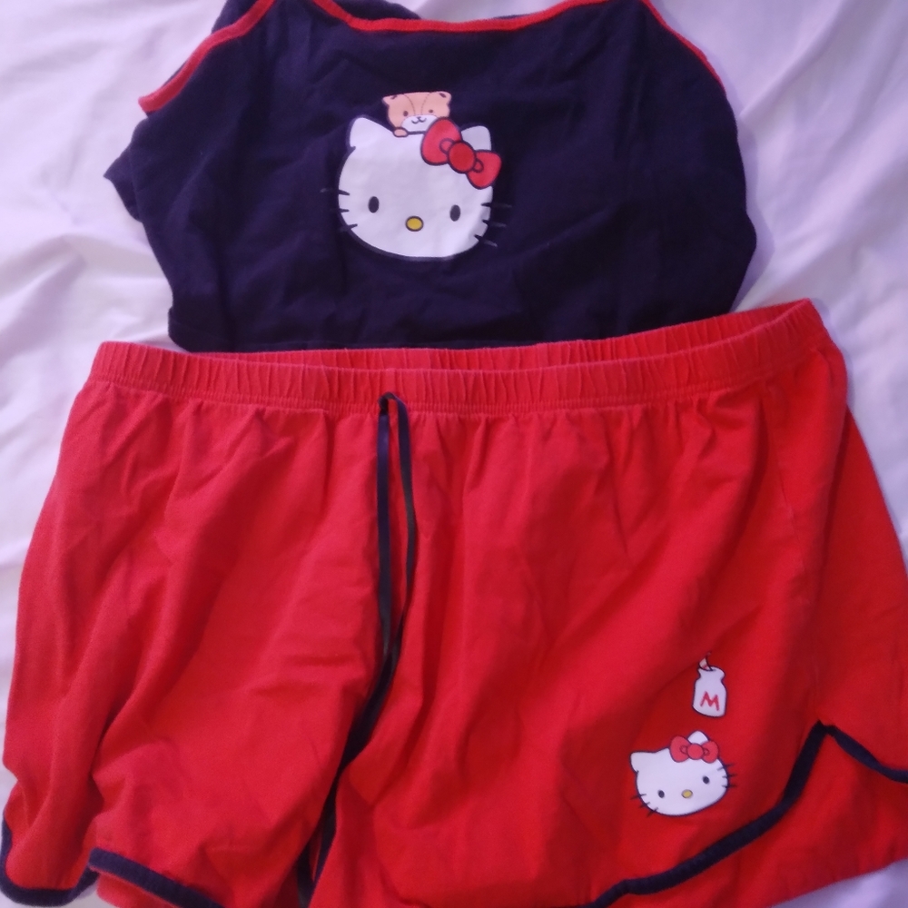 Hello Kitty Red and Black Pajama Srt